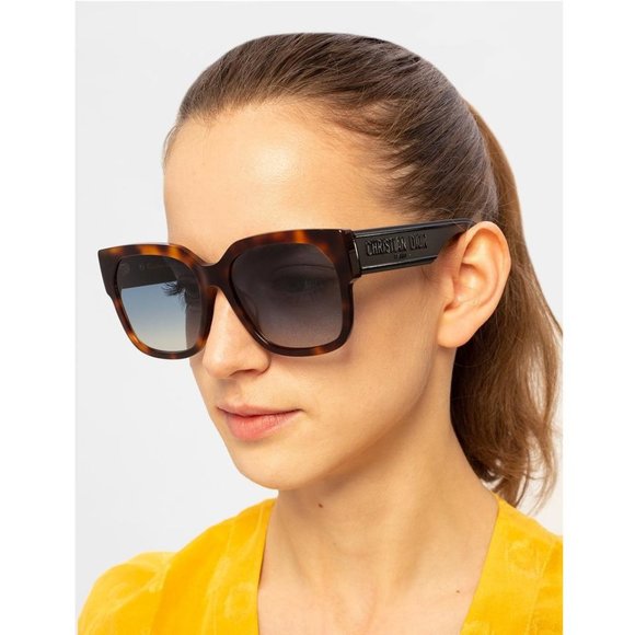 BRAND NEW DIOR DIORID 1/F 086 Dark Havana / Blue - Picture 2 of 12